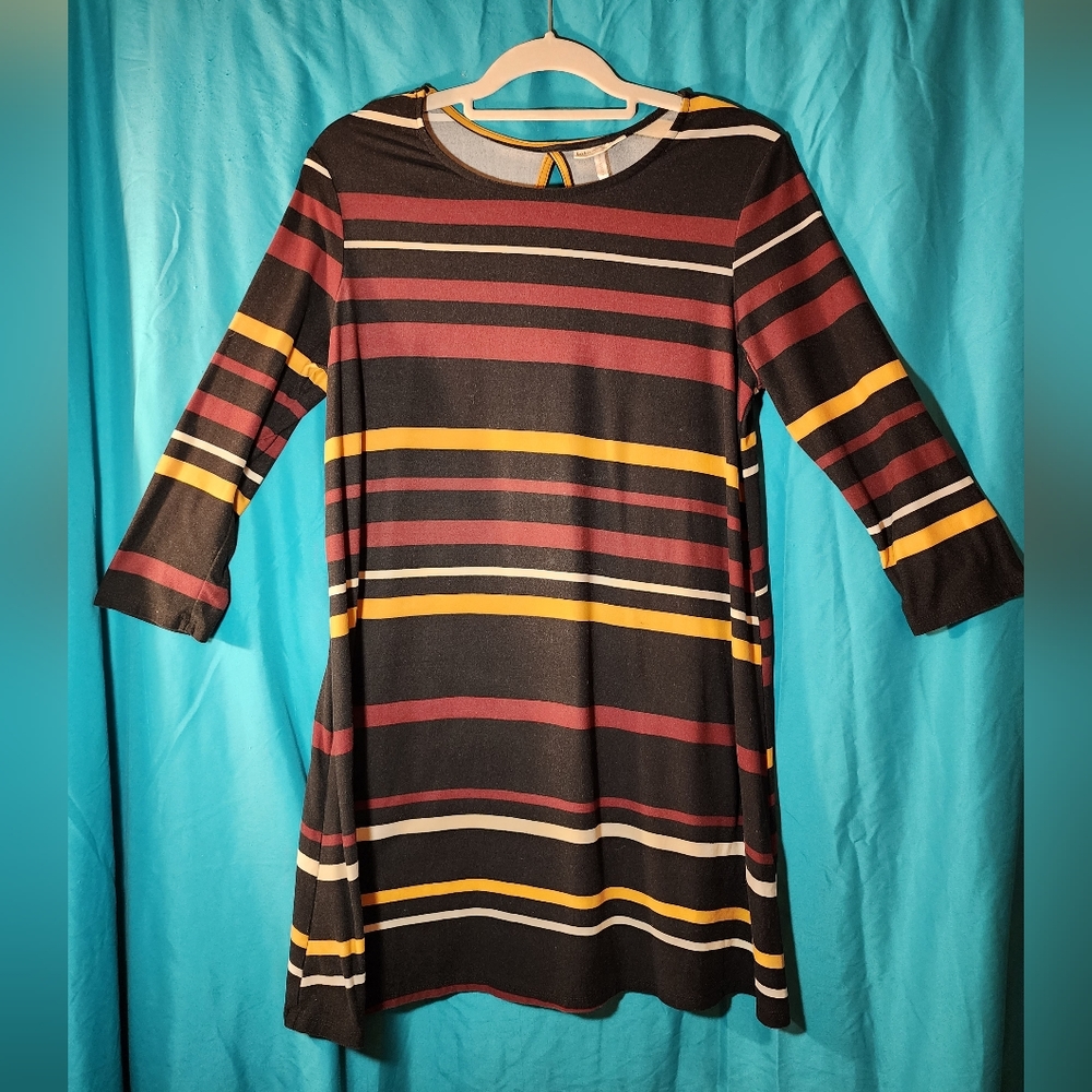 Bobby & Brooks medium black and brown striped dress